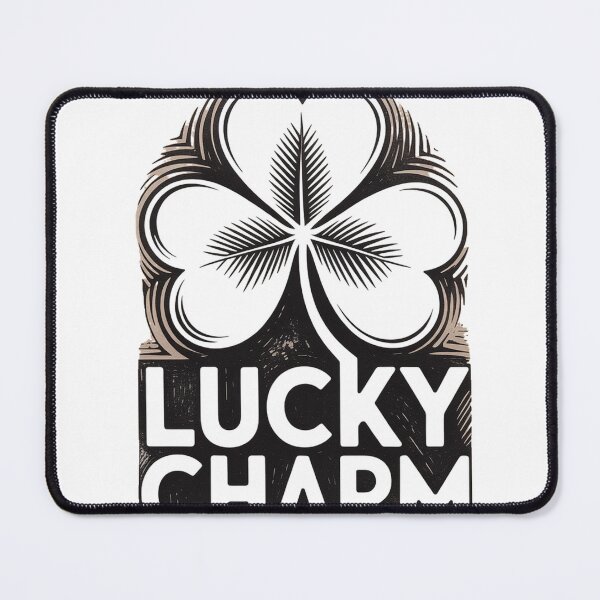 Item preview, Minimalist Linocut Four Leaf Clover with Heart designed and sold by Bloomkept.