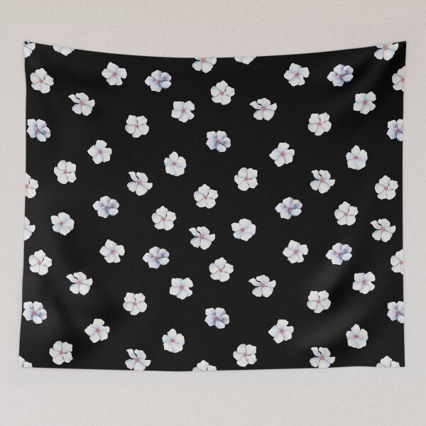 Item preview, Delicate Blue Watercolor Flowers Seamless Pattern Throw Pillow – Soft Pastel Floral on Cream designed and sold by FestivityFinds.