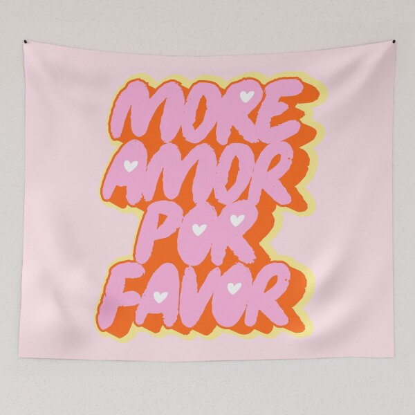 Item preview, More Amor Por Favor - Modern Aesthetic Spanglish Quote designed and sold by nineFlorals.