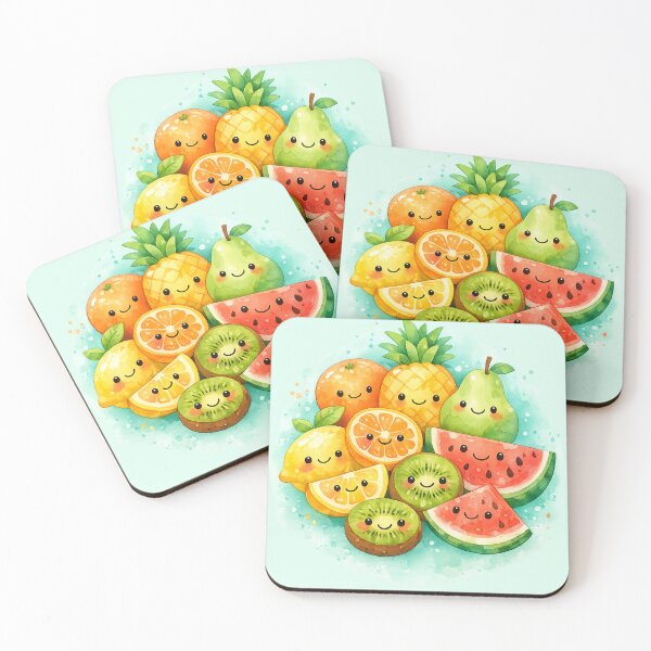 Item preview, Cute Watercolor Smiling Fruits Sticker Design designed and sold by Art Shadow.