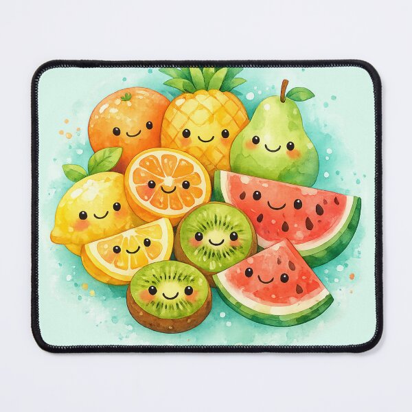 Item preview, Cute Watercolor Smiling Fruits Sticker Design designed and sold by Art Shadow.