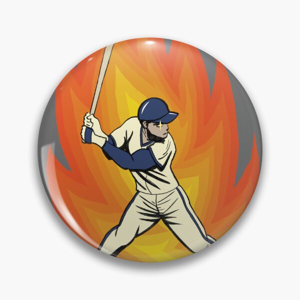 Item preview, Fire Baseball Batter Anime Style Illustration Art designed and sold by RipeRambutanArt.