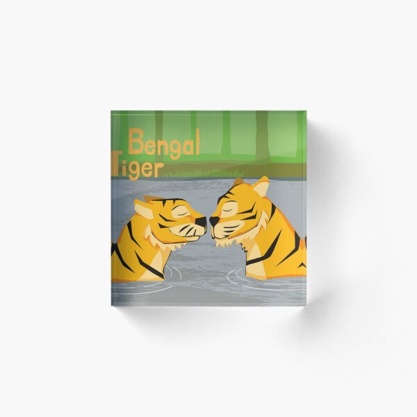 Bengal Tiger art Acrylic Block