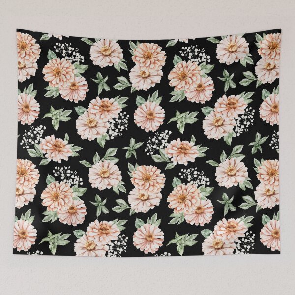 Item preview, Boho Peach Zinnia & Sage Green Floral Watercolor Phone Case designed and sold by FestivityFinds.