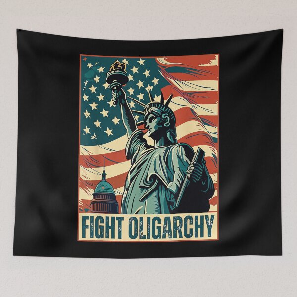 Item preview, Fight Oligarchy - Stand Against Corporate Greed Activist designed and sold by ElaineZPink.