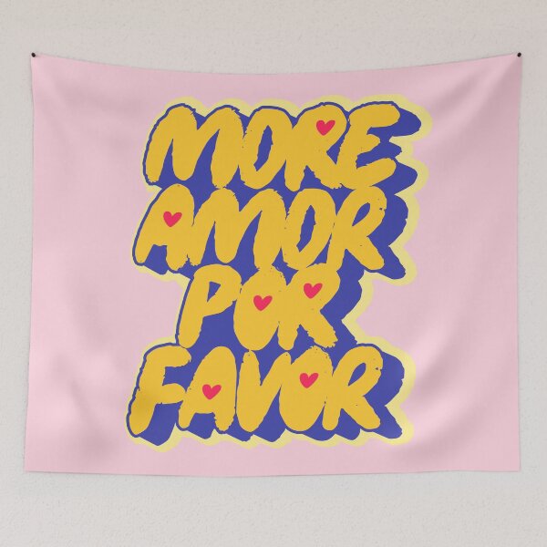 Item preview, More Amor Por Favor - Modern Aesthetic Spanglish Quote designed and sold by nineFlorals.