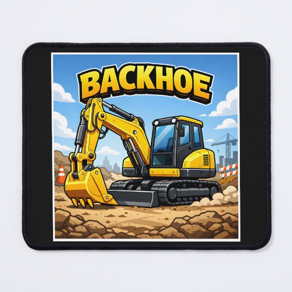 Item preview, Construction Vehicles - Backhoe Vintage Retro Design designed and sold by VintageImageInc.