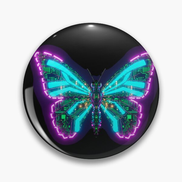 Item preview, Cybernetic Circuit Butterfly - Tech Nature Steampunk Art designed and sold by powersunlight.