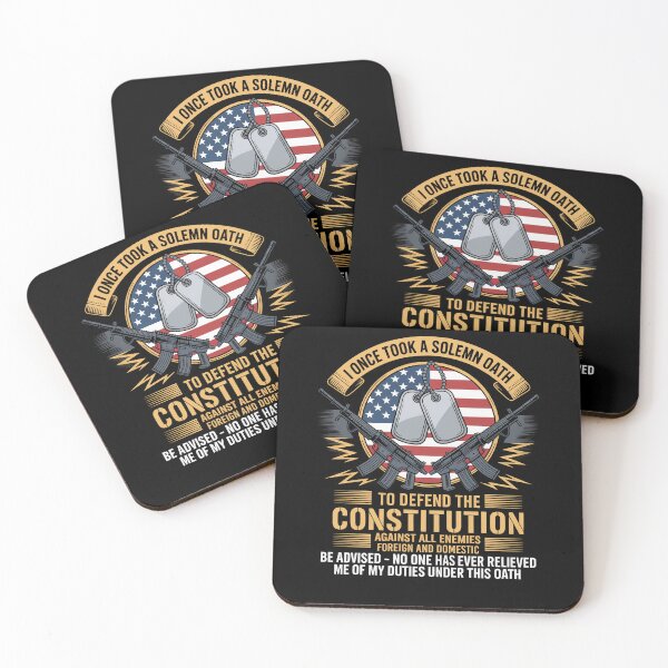 Item preview, I Once Took A Solemn Oath To Defend The Constitution Veteran designed and sold by Dressed For  Duty.