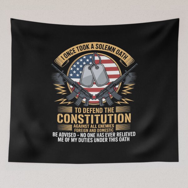 Item preview, I Once Took A Solemn Oath To Defend The Constitution Veteran designed and sold by Dressed For  Duty.