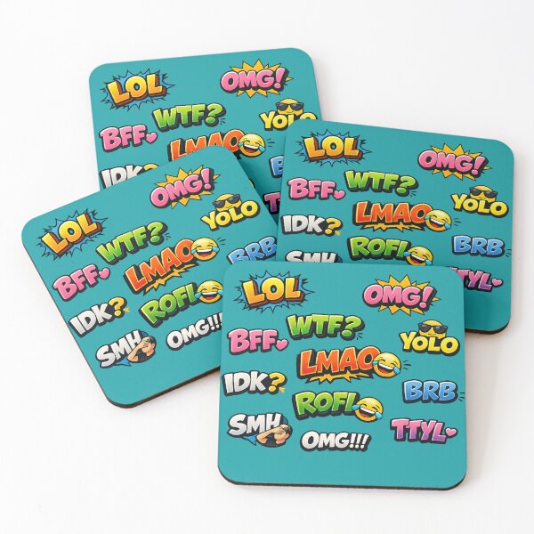 Item preview, Vibrant Comic Slang Sticker Pack - Neon Pop Art Acronyms designed and sold by Urban-InkStudio.