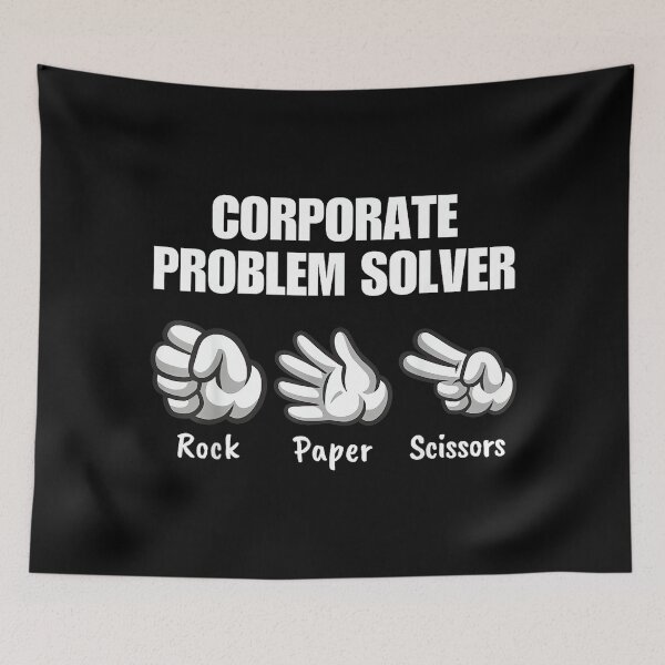 Item preview, Funny Lover Rock Paper Scissors Corporate Problem Solver designed and sold by ElaineZPink.