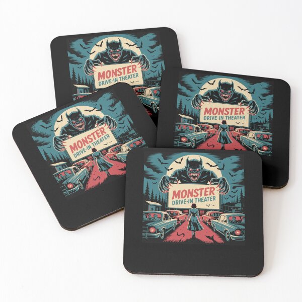 Item preview, Retro Monster Drive-In Horror Movie Art Vintage designed and sold by Dressed For  Duty.
