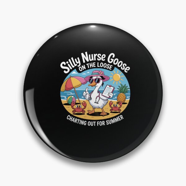 Item preview, Silly Nurse Goose On Loose Charting Out Of Summer designed and sold by Dressed For  Duty.