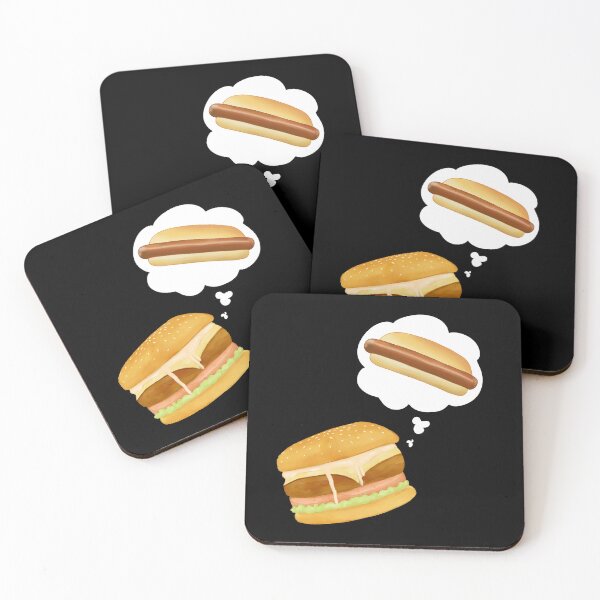 Item preview, Painted Cheeseburger Thinking About a Hot Dog designed and sold by CloudClown.
