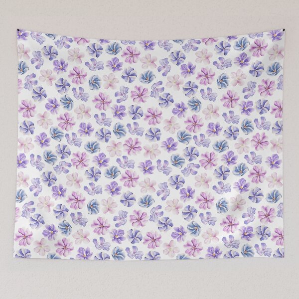 Item preview, Pastel Watercolor Floral Scarf – Soft Purple Pink Blue Flowers Elegant Feminine Spring Wrap designed and sold by FestivityFinds.