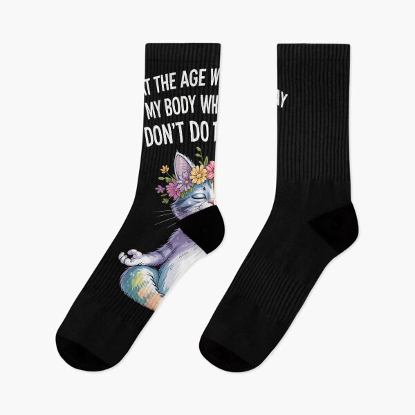 Item preview, Cat I'm At A Age Where The Next Day My Body Whisper To Me designed and sold by Dressed For  Duty.