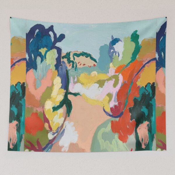 Item preview, French Countryside Path | Abstract Fauvist Landscape Painting designed and sold by CARRAANN.