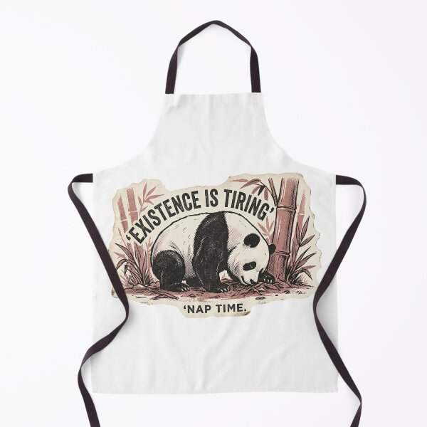 Item preview, Tired Panda - Existence is Tiring - Retro Sticker Illustration designed and sold by Mr. Pawsome.
