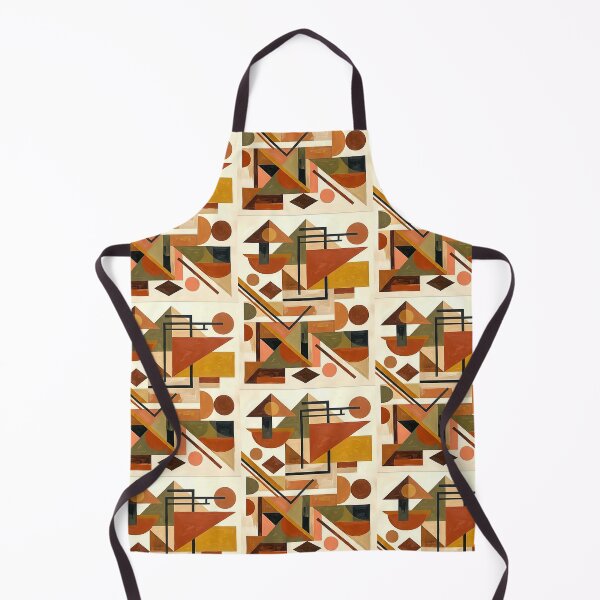Item preview, Geometric Shapes in Earth Tones – Retro Modern Art - Mid-Century Modern Abstract Painting Shapes designed and sold by CattlettArt.