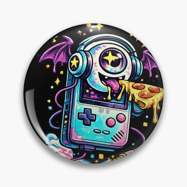 Item preview, Wired Wrong Retro Gamer Pizza Monster designed and sold by DWBROODLE.
