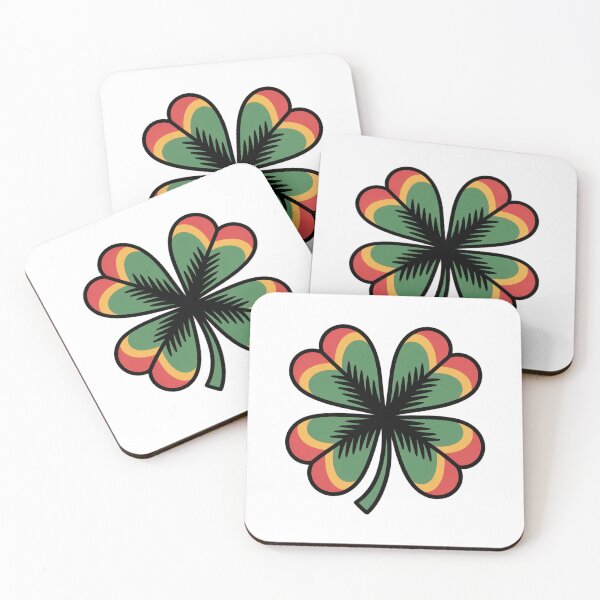 Item preview, Traditional Four Leaf Clover Tattoo Art designed and sold by Bloomkept.