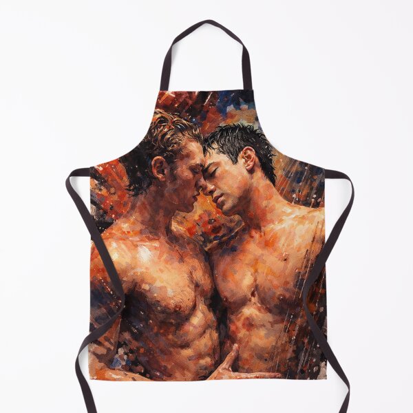 Item preview, Hudson Williams and Connor Storrie from Heated Rivalry kissing (fan art) designed and sold by PopCultureAndStuff.