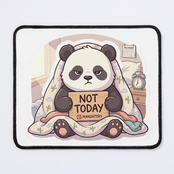 Item preview, The Real 'Not Today' Panda designed and sold by TheLazyVibe.