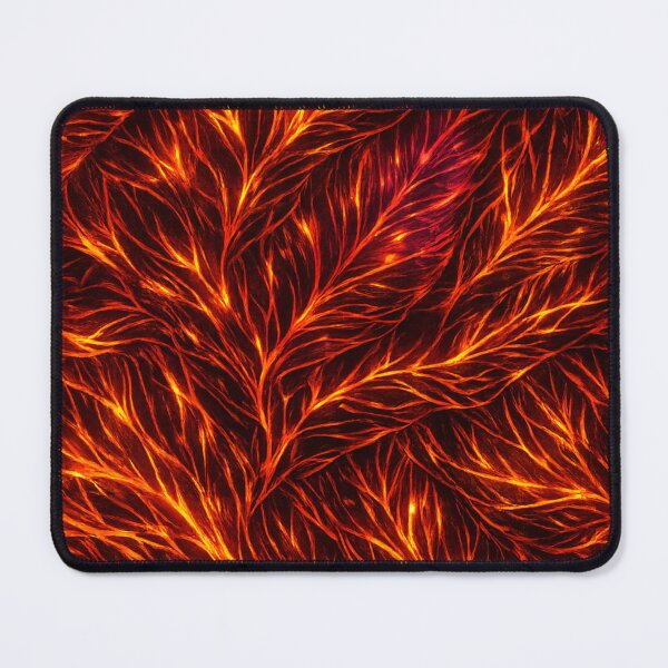 Item preview, Glowing Fire Feathers – Abstract Flame Pattern designed and sold by KI-Kunstwerk.