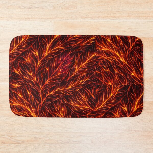 Item preview, Glowing Fire Feathers – Abstract Flame Pattern designed and sold by KI-Kunstwerk.