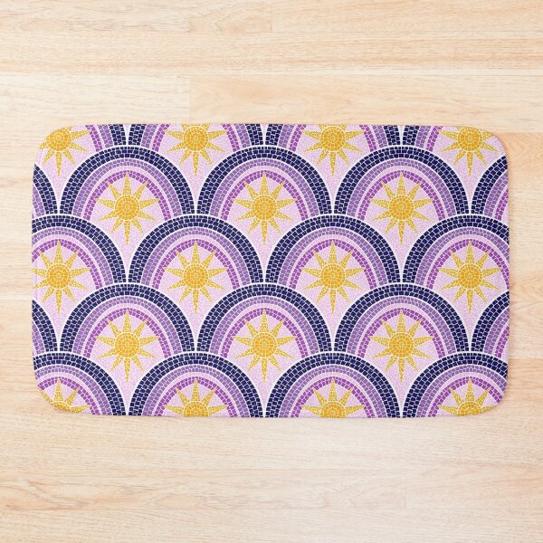 Item preview, Purple and Yellow Bohemian Sunburst Mosaic Pattern designed and sold by Home Cyn Home.