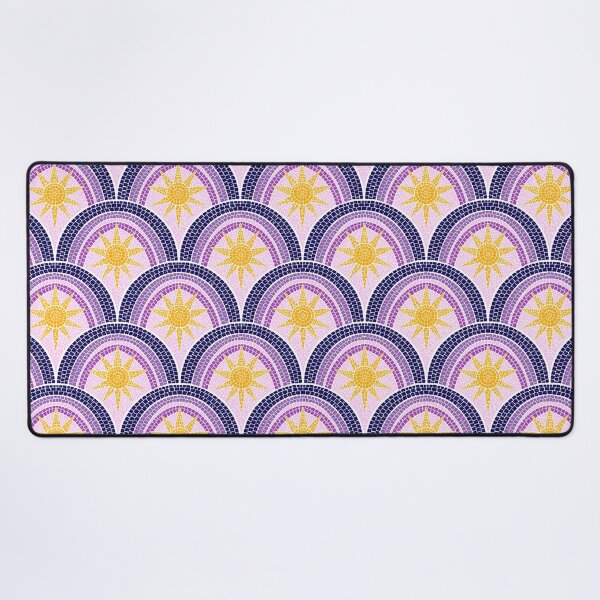 Item preview, Purple and Yellow Bohemian Sunburst Mosaic Pattern designed and sold by Home Cyn Home.