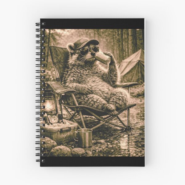 Item preview, Funny Raccoon Drinking Beer Tent Camping Vintage Outdoor designed and sold by BeaverFriends.