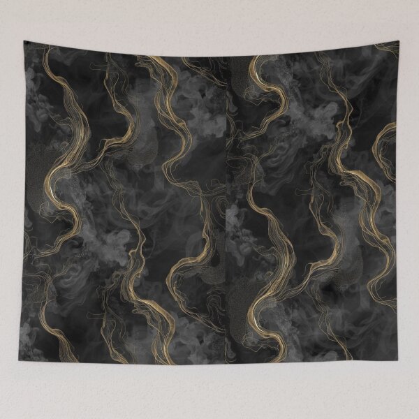 Item preview, Golden Veins on Black – Luxury Marble Design designed and sold by KI-Kunstwerk.