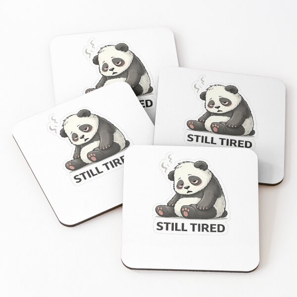 Item preview, Still Tired Panda – Cute Lazy Exhausted Sticker designed and sold by TheLazyVibe.