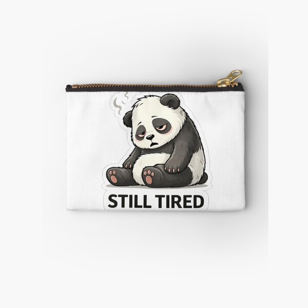 Item preview, Still Tired Panda – Cute Lazy Exhausted Sticker designed and sold by TheLazyVibe.
