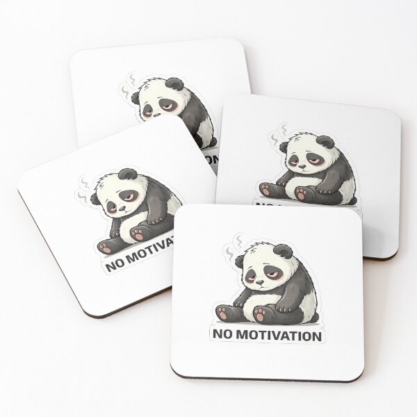 Item preview, No Motivation Panda – Tired Lazy Cute Sticker designed and sold by TheLazyVibe.