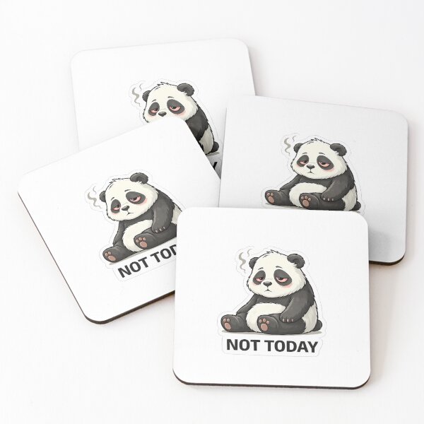 Item preview, Not Today Panda Sticker | Funny Lazy Mood Cute Design designed and sold by TheLazyVibe.