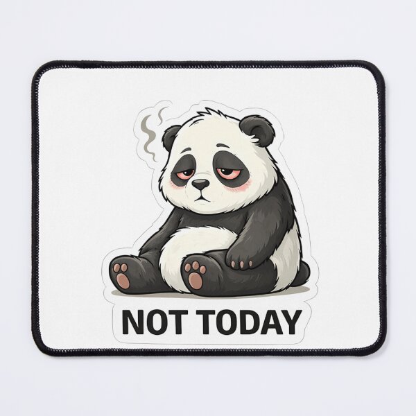 Item preview, Not Today Panda Sticker | Funny Lazy Mood Cute Design designed and sold by TheLazyVibe.