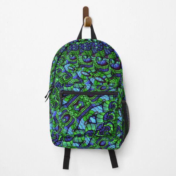 Item preview, Hypnotic Green Blue Mandala Mosaic | Psychedelic Fractal Art | Boho Trippy Pattern designed and sold by The Hand That Listens.