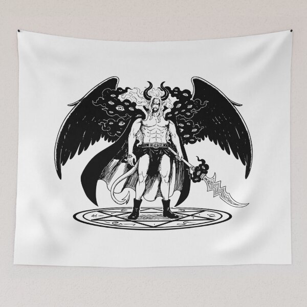 Item preview, Dark Winged Warrior King in Black Ink designed and sold by InkStation24.