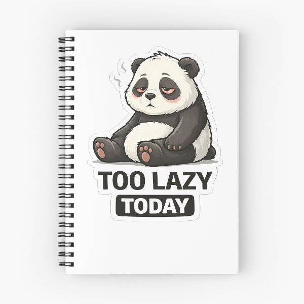Item preview, Too Lazy Today Panda Sticker | Funny Lazy Mood Cute Design designed and sold by TheLazyVibe.