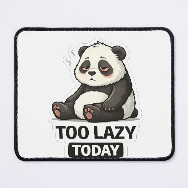 Item preview, Too Lazy Today Panda Sticker | Funny Lazy Mood Cute Design designed and sold by TheLazyVibe.