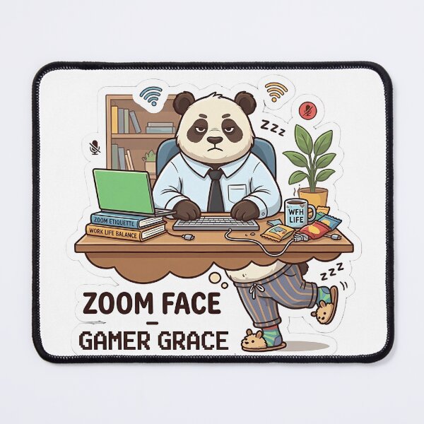 Item preview, The Real WFH Life Panda designed and sold by TheLazyVibe.