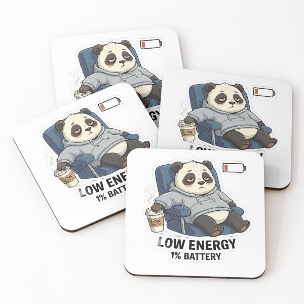 Item preview, Low Energy Panda Sticker | Cute Lazy Vibes Design designed and sold by TheLazyVibe.