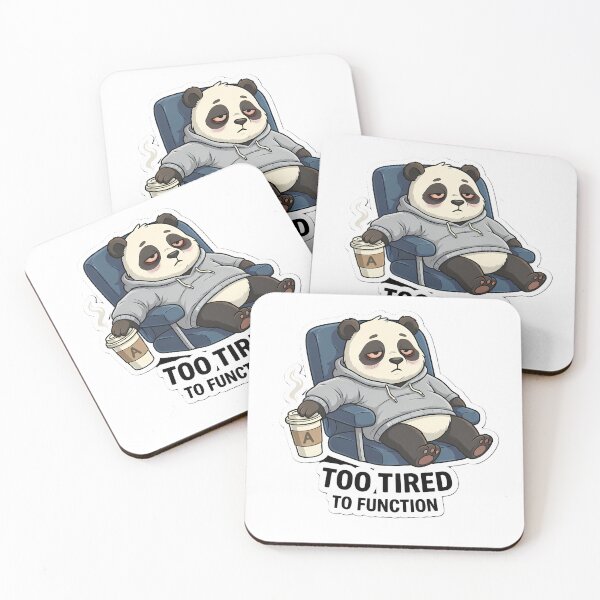 Item preview, Too Tired Panda Sticker | Funny Exhausted Mood designed and sold by TheLazyVibe.
