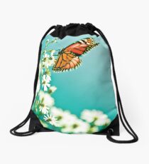 Butterfly and flowers - Nature Drawstring Bag