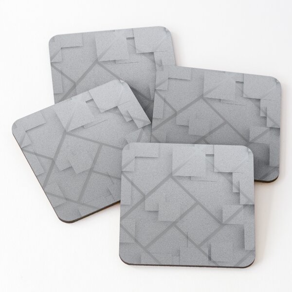Item preview, 3D Geometric Tile Pattern – Minimalist Grey Abstract designed and sold by KI-Kunstwerk.