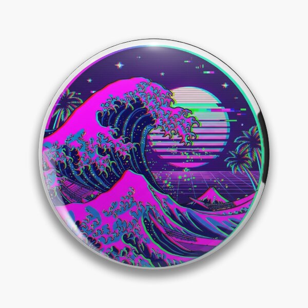 Item preview, Glitch Vaporwave Wave Design designed and sold by Venti waves.