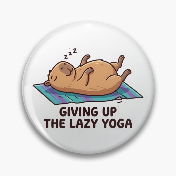 Item preview, Zen Capybara - Giving Up The Lazy Yoga designed and sold by TheLazyVibe.